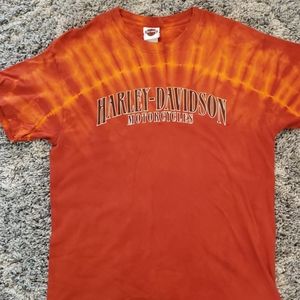 Orange Harley davidson shirt